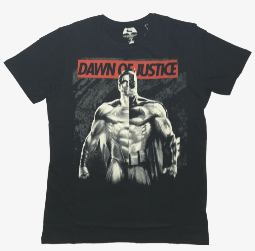 Dawn Of Justice Batman & Superman Black T-shirt By - Man, transparent png