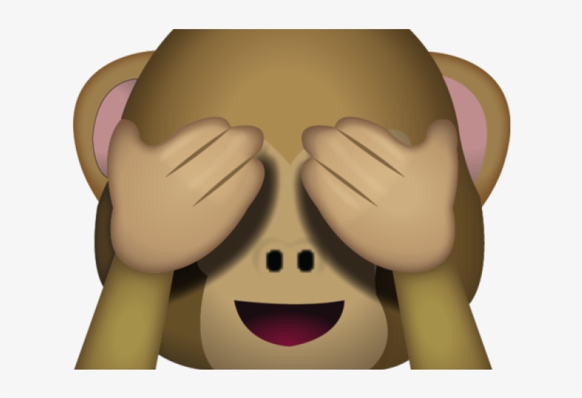 Emoji Clipart Monkey - Monkey Covering Eyes Png, transparent png