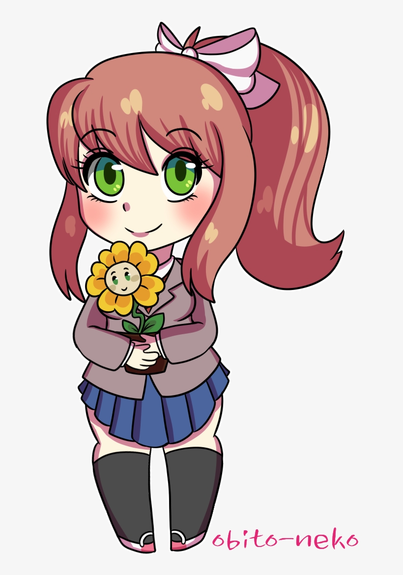 I Had Some Free Time And I Spent It Wisely By Drawing - Ddlc X Undertale, transparent png