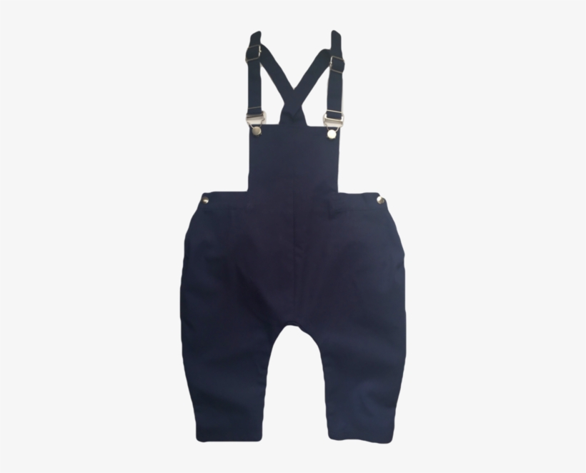 Kids Devon's Drawer Janis Cropped Overalls - Denim, transparent png
