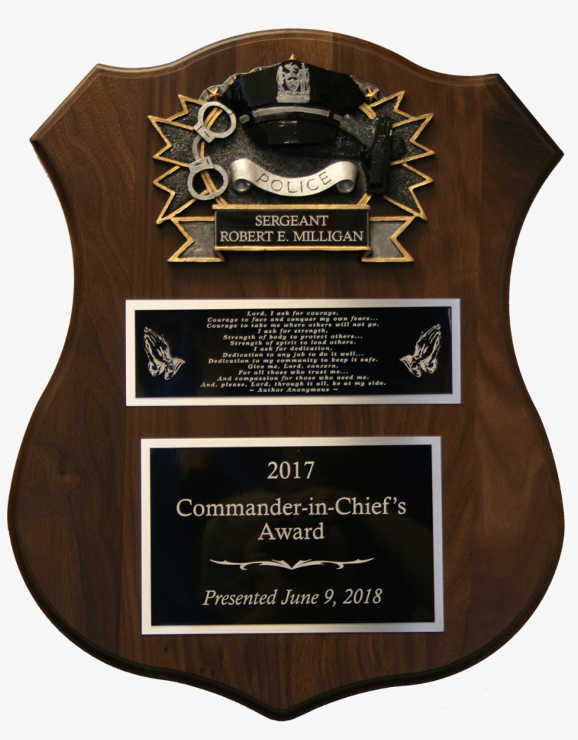 Policeprayerplaque - Badge, transparent png