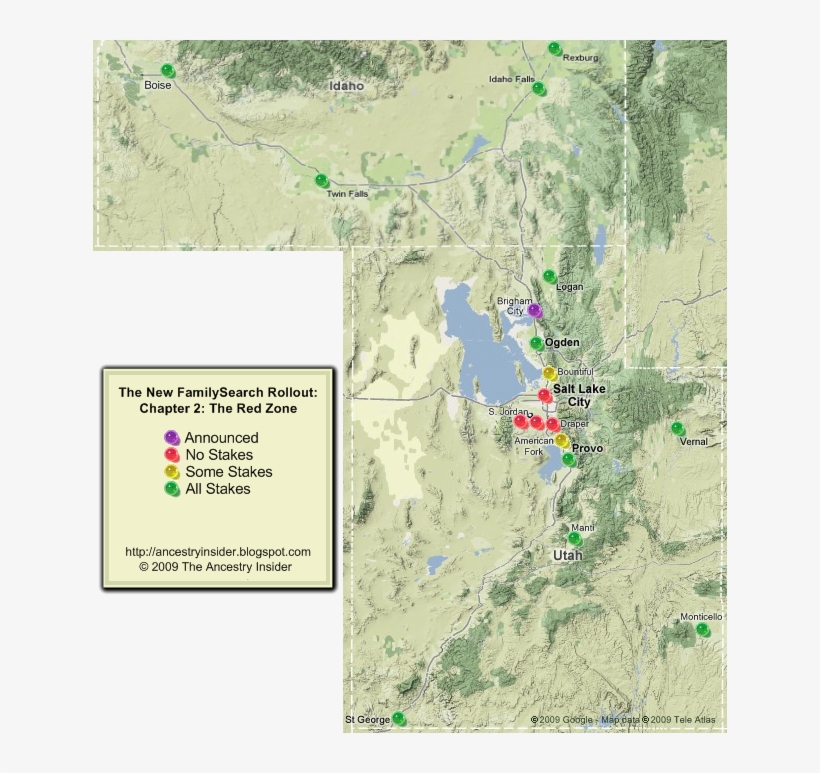 New Familysearch Rollout Map For 12 Oct - Map, transparent png