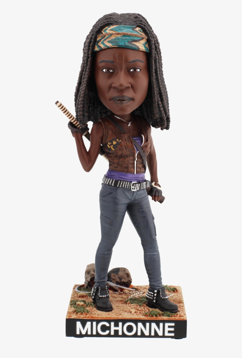 Sideshow And Threezero Are Proud To Present Five, Sixth - Michonne Walking Dead Bobblehead, transparent png