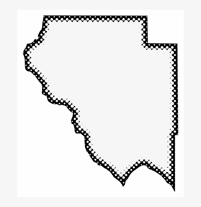 A Map Of Okeechobee With Dots Reversed Out Of A Black - Pattern, transparent png