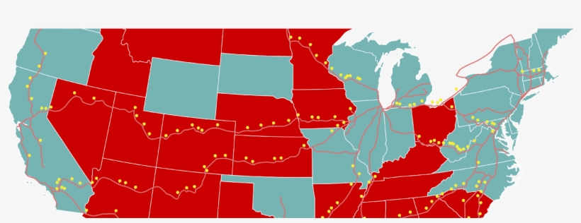 Come On, Ride The Train - 2016 Election Map By Age, transparent png