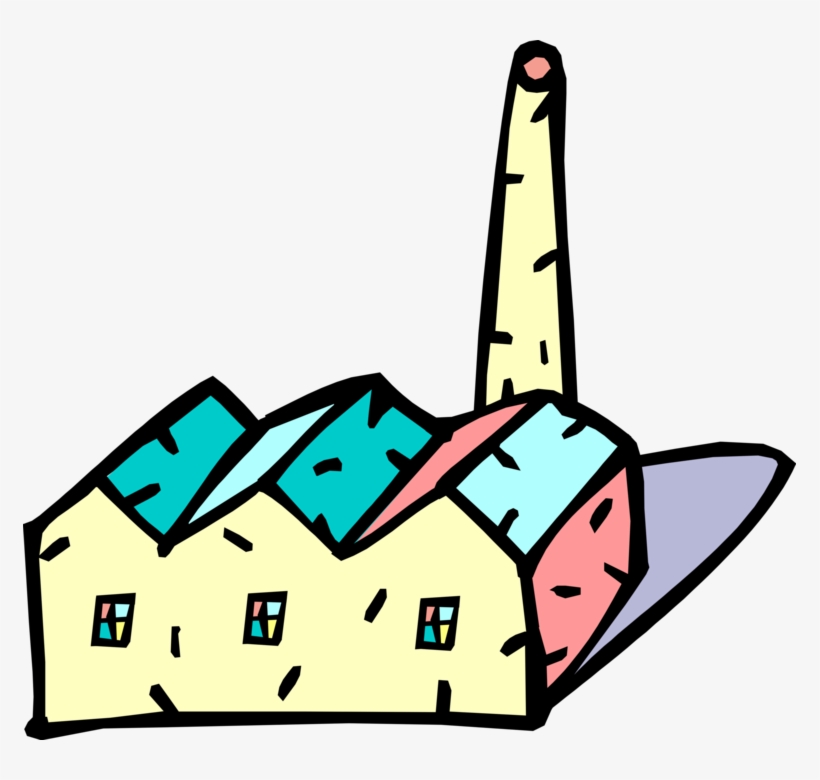 Vector Illustration Of Industrial Manufacturing Factory, transparent png