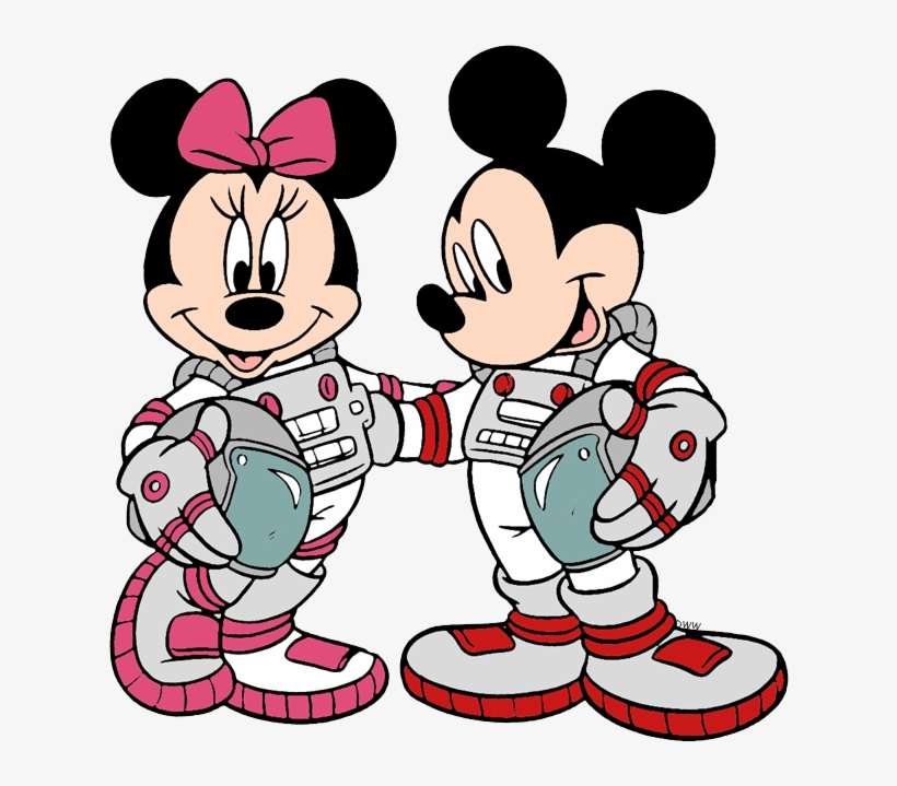 Astronauts Mickey, Minnie - Cartoon, transparent png