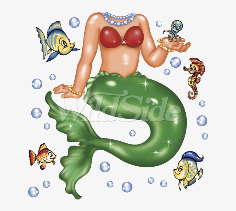 Mermaid - Cartoon, transparent png
