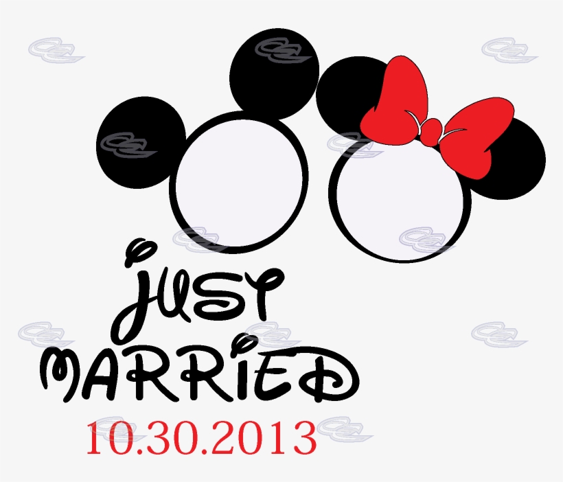 500027 Mickey Minnie Rings - Minnie Y Mickey Married, transparent png