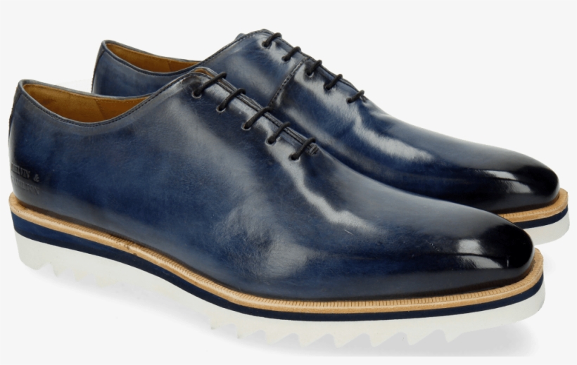 Oxford Shoes Jeff 26 Moroccan Blue Washed Finish - Suede, transparent png