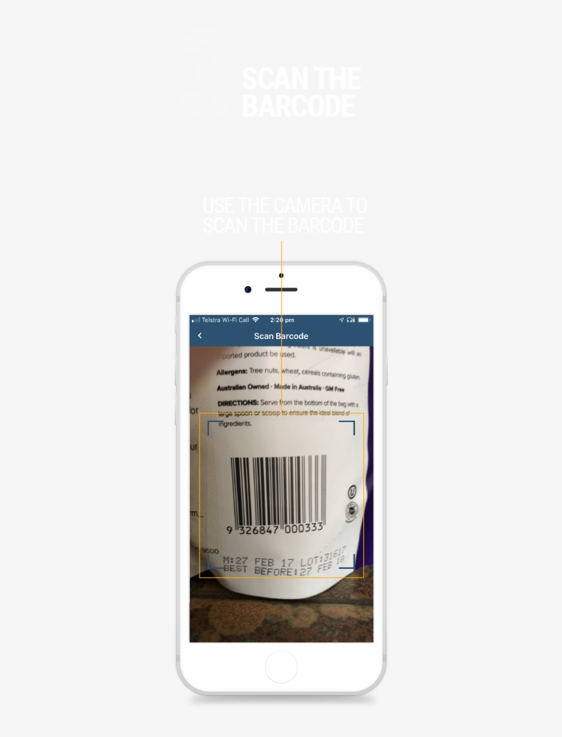 K Ma Adding Food With Barcode Scanner03 - Iphone, transparent png