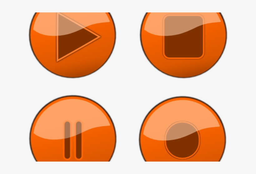 Button Clipart Orange Button - Tombol Play Png, transparent png