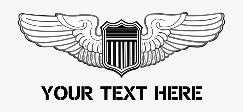 Personalized Pilot Wings Neck Tie - Air Force Nav Wings, transparent png