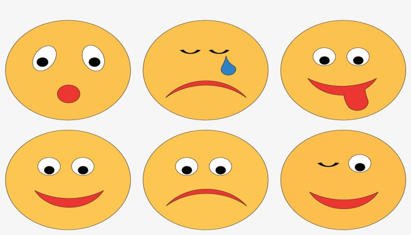 Set Of 4 Pcs Emoji 1-8, 100 Cm - Smiley, transparent png