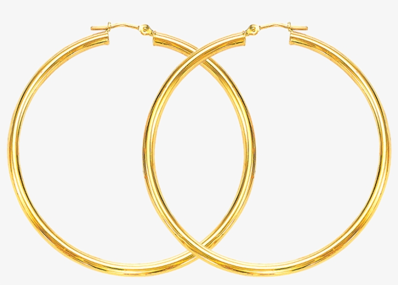 14kt Gold Hoop Earrings Photo - Body Jewelry, transparent png