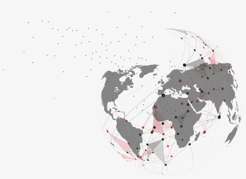 Globe - Vector World Map Silhouette, transparent png