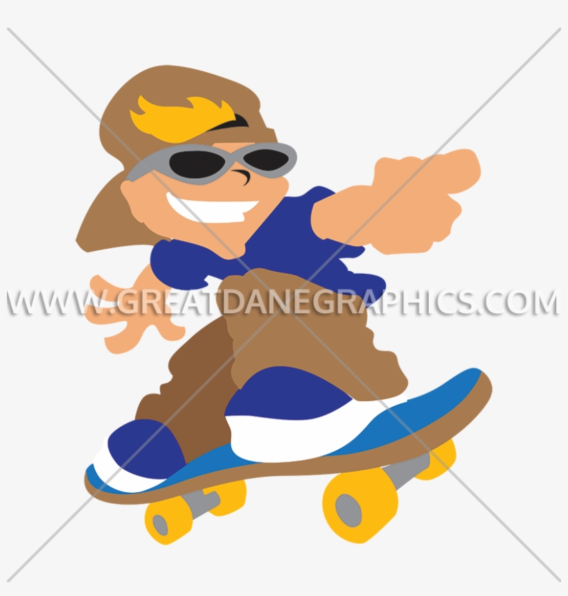Skateboarder Production Ready Artwork For T Shirt, transparent png