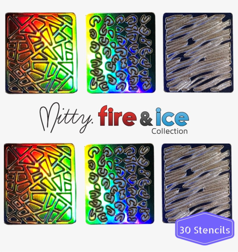 Nail Art Vinyl Stencil - Fire And Ice, transparent png