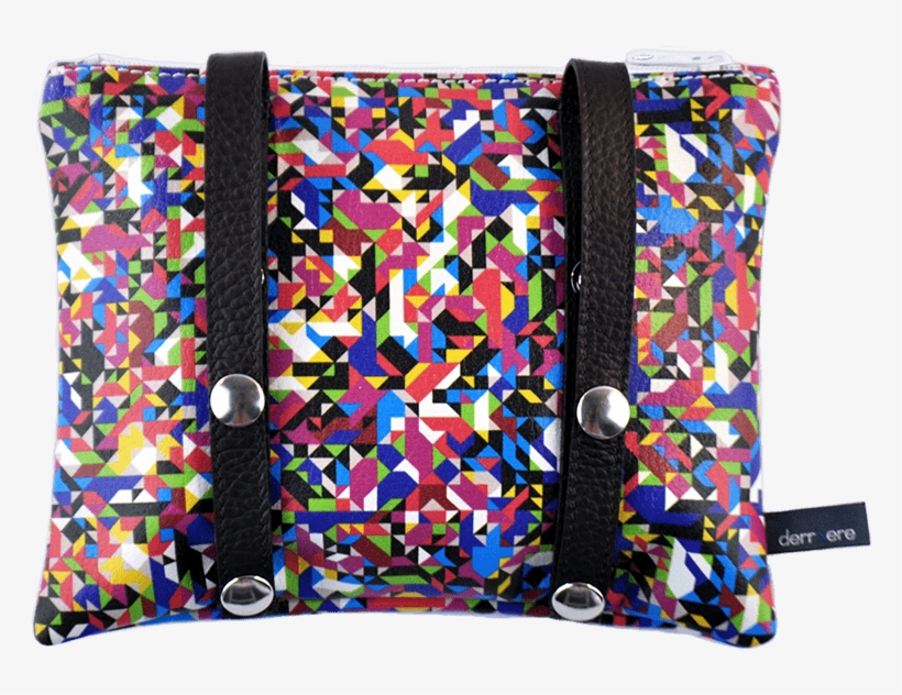 Belt Bag Leather Strings Multicolor Pixel Tv Back Detail - Garment Bag, transparent png