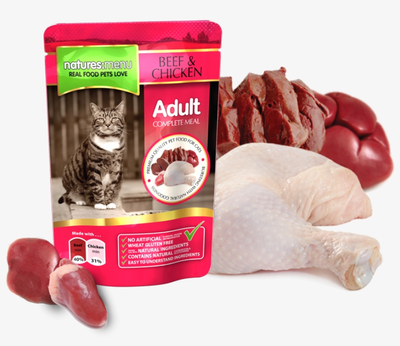Natures Menu Original Cat Food Pouch Beef & Chicken Natures Menu Cat