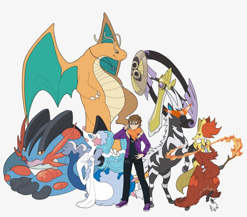 Big'uns - Team Delphox, transparent png