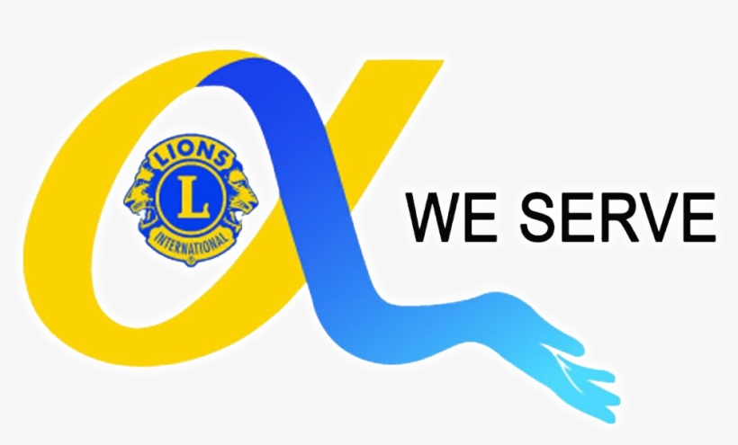 Lions Alpha Ribbon We Serve With A Blue Hand - Lions Club International, transparent png