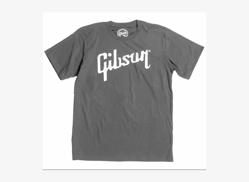 Gibson Distressed Logo T-shirt Black M, transparent png