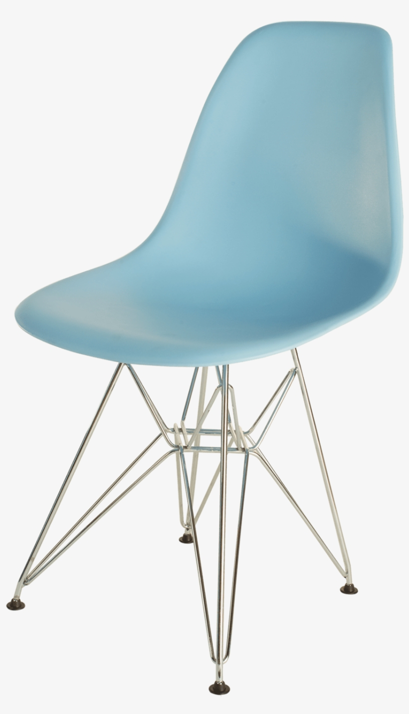 Silla Holly Azul Cielo Cromo - Chair, transparent png