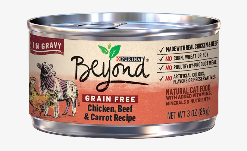 Beyond® Gravy Grain Free Chicken, Beef & Carrot Recipe - Purina Beyond Grain-free Wet Cat Food, transparent png