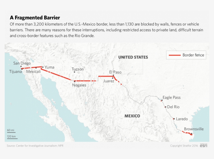 This Map Shows The Existing, Fragmented Border Between - Atlas, transparent png