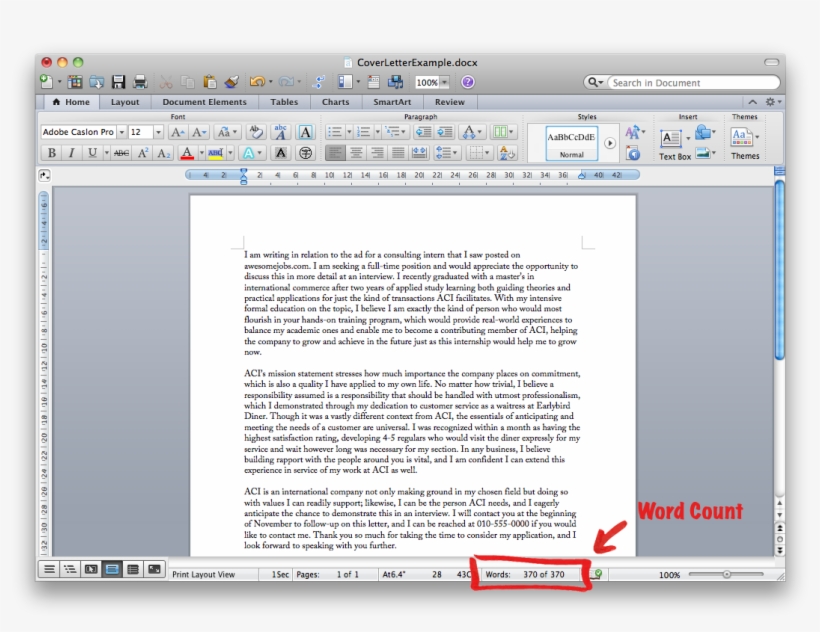 If You Click The Top Of The Document, You Can See The - 100 Words Microsoft Word, transparent png