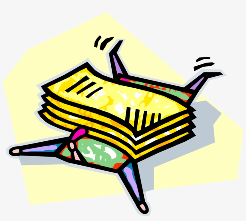 Vector Illustration Of Office Worker Crushed Under, transparent png