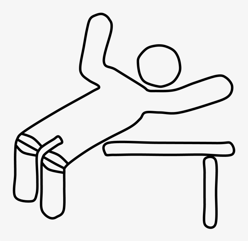 High Jumper, Png High Jumper, Black And White - Line Art, transparent png