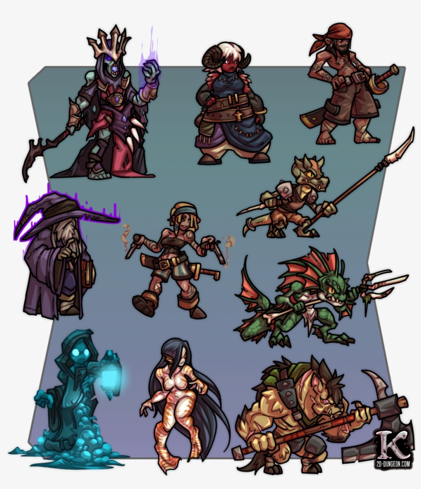 2d Dungeon Character 5 Packs And 10 Pack Commissions - Cartoon, transparent png