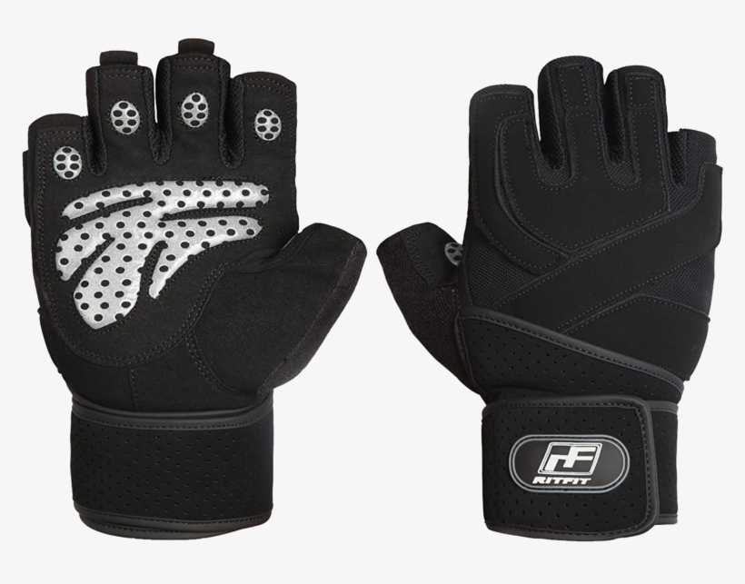 Ritfit Padded Anti-slip Weight Lifting Gym Gloves - Gym Gloves Png, transparent png