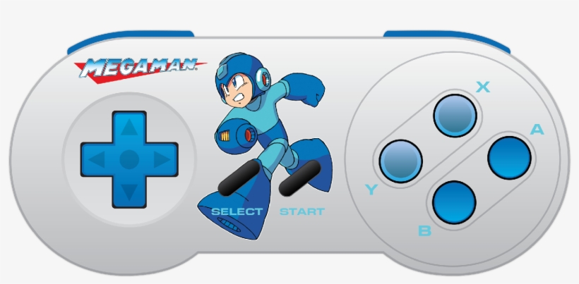 Retro-bit Super Nintened Mega Man Snes Controller Dual - Mega Man, transparent png