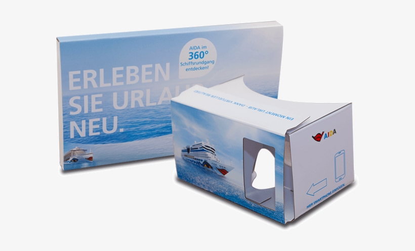 Google Cardboard For 360 Tour On A Cruise Ship Aida - Carton, transparent png