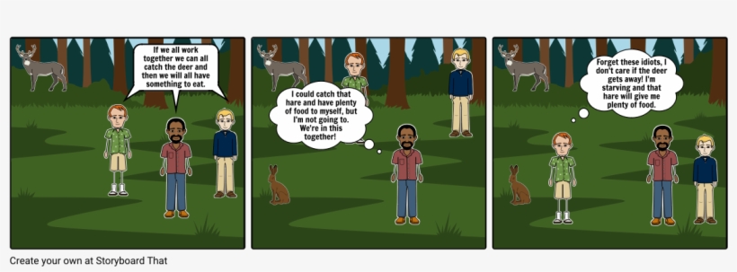 The Stag Hunt Theory - Cartoon, transparent png
