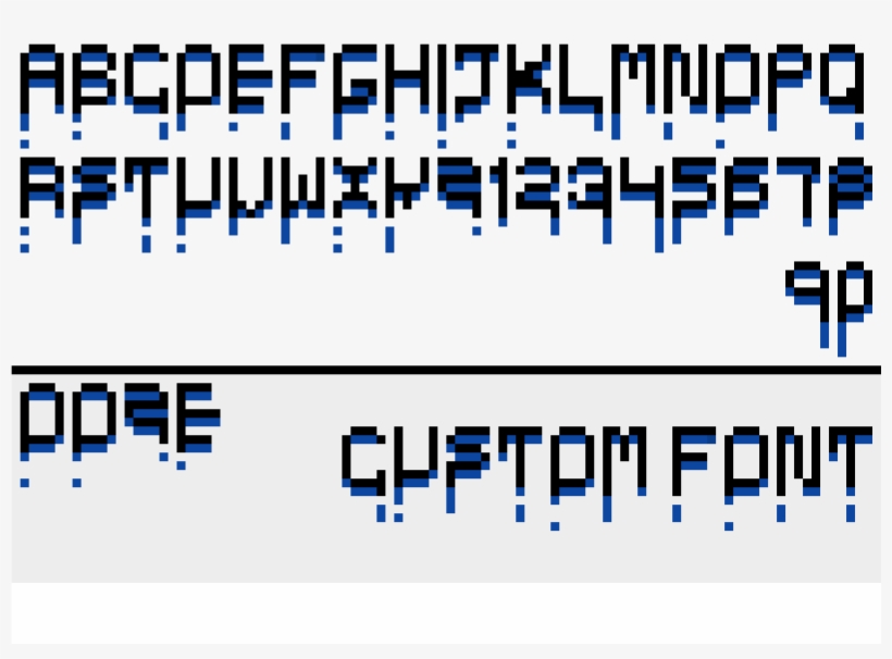 Custom Font Template, transparent png