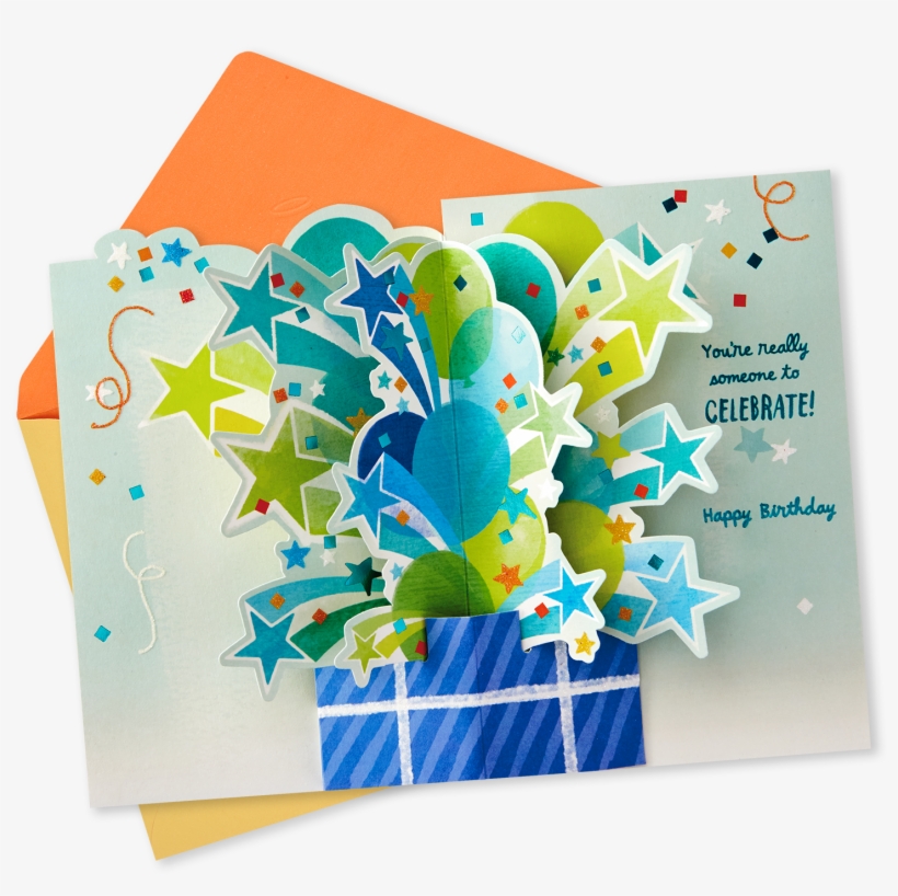 Celebrating You Pop Up Birthday Card - Greeting Card, transparent png
