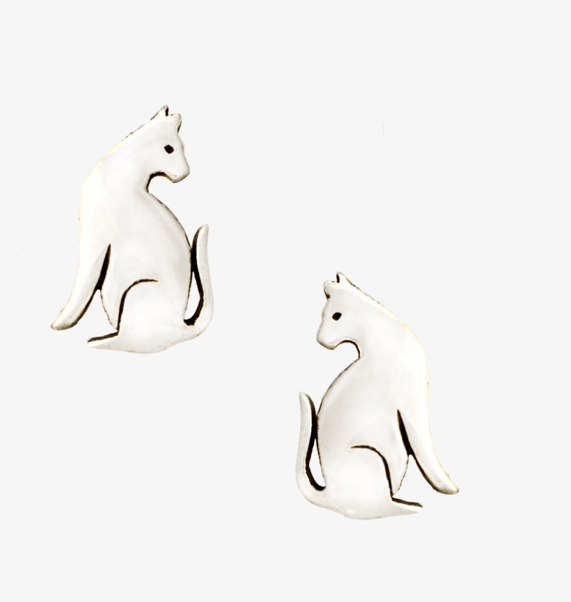Seated Cat Stud Earrings Creations, For Beauty, And - Polar Bear, transparent png