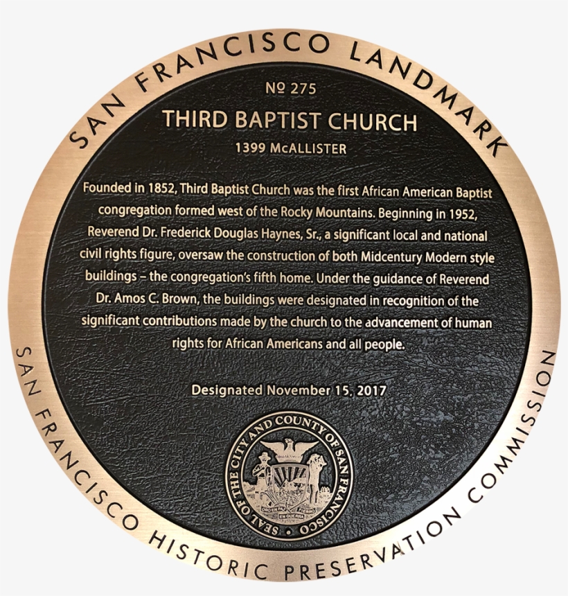 Third Baptist Landmark Dedication - Commemorative Plaque, transparent png