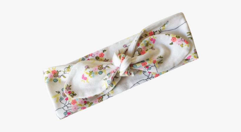 Off White Floral Print Top Knot Headband [size, transparent png