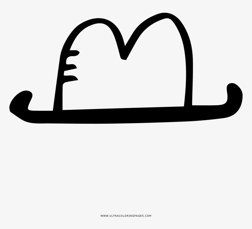 Sombrero De Vaquero Página Para Colorear - Heart, transparent png