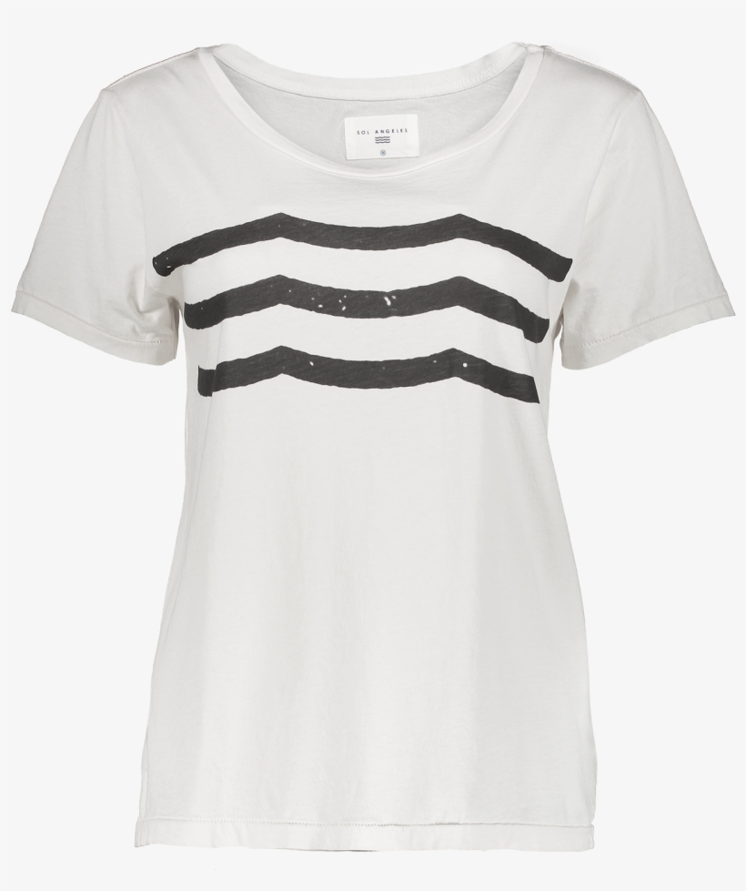 Ss Waves Crewneck T-shirt White - Blouse, transparent png