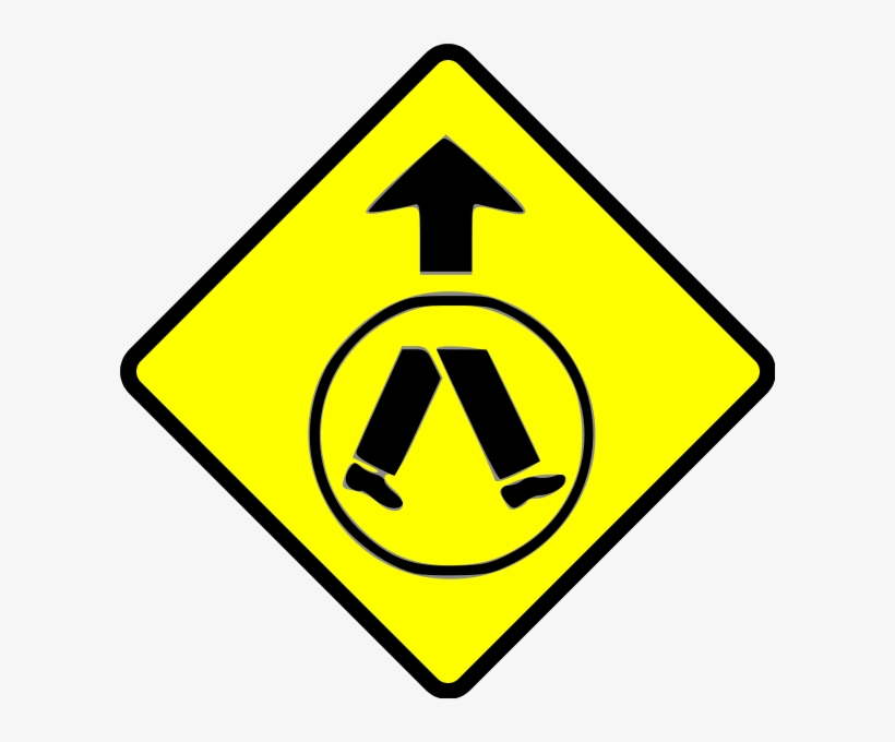 Caution Pedestrian Crossing Png Images 600 X, transparent png