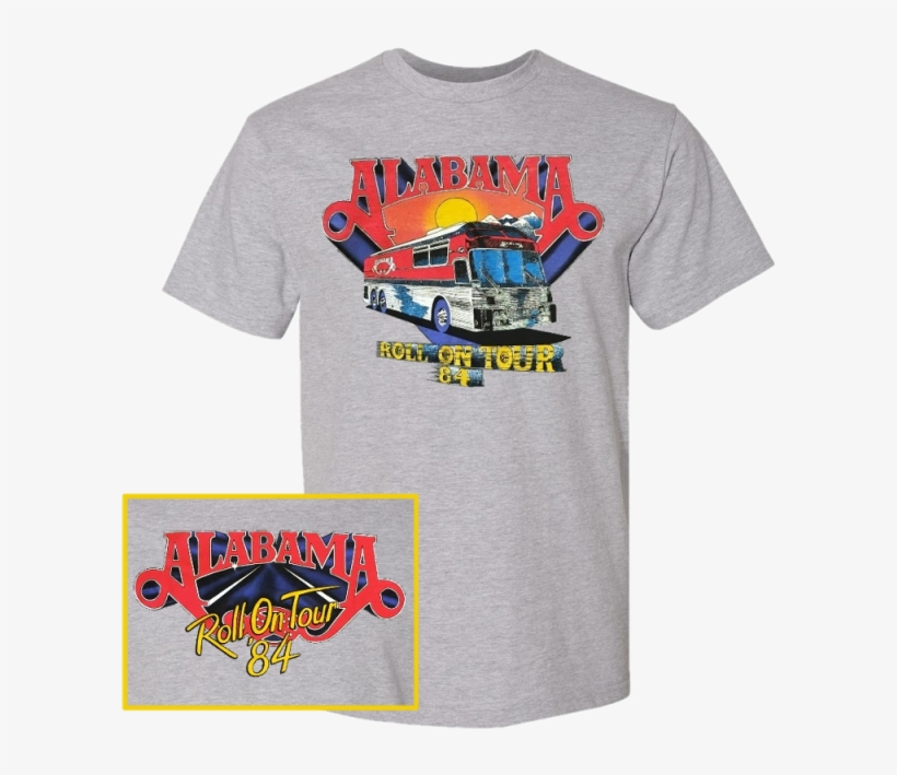 Alabama Sport Grey Roll On Tour Tee - T-shirt, transparent png