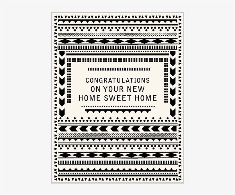 New Home Sweet Home Card - Motif, transparent png