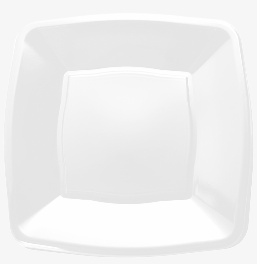 White Square Disposable Plastic Party Side Plates 7"/18cm - Plate, transparent png