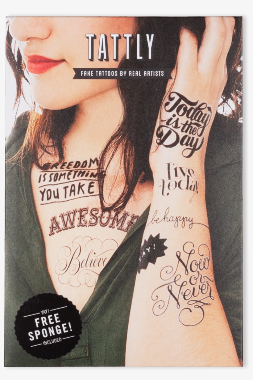 Inspirational Set - Fake Happy Tattoo, transparent png